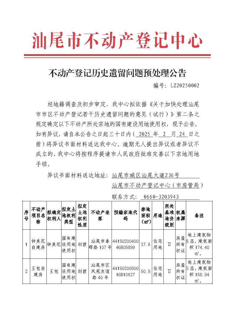 不动产登记历史遗留问题预处理公告（LZ20250002）_页面_1.jpg