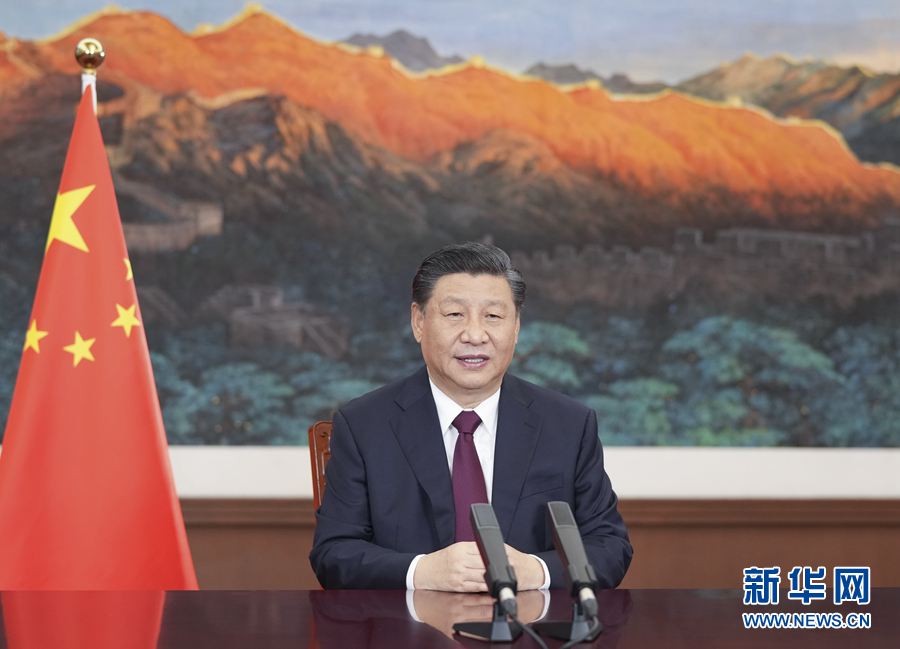 3月17日，国家主席习近平向孟加拉国纪念“国父”穆吉布·拉赫曼诞辰100周年暨庆祝独立50周年活动发表视频致辞，代表中国政府和中国人民向哈米德总统、哈西娜总理以及孟加拉国政府和人民，致以诚挚的问候和良好的祝愿。新华社记者 李学仁 摄